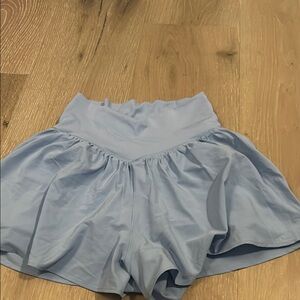 Aerie crossover shorts, light blue